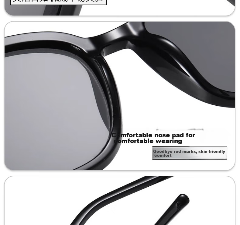 HB Polarized Sunglasses - 1758 Square Frame, Unisex Sun Protection, Face-Slimming Effect, for Driving And Car Use, GM Sunglasses 5