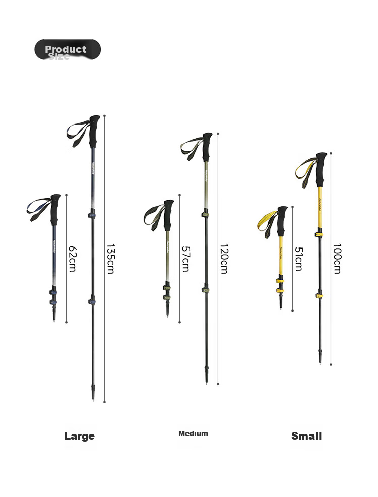 Naturehike Nuoke Chuxue EXT1 Trekking Pole, Carbon Fiber Hiking Poles, External Lock, Telescopic Carbon Ultra-Light Outdoor Climbing Equipment 13