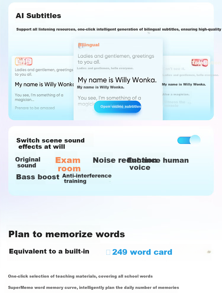 Youdao E6Pro 128GB [New Curriculum Standard Specialized APP] English Learning Device, Listening And Speaking Aid, Portable Ear Training Player, Repeater Companion, Study Machine, Learning Machine 14