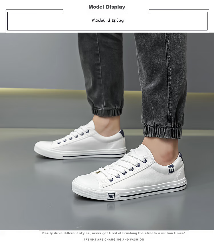 Warrior Canvas Shoes for Men And Women, Versatile Lace-Up Classic Canvas Shoes, Wear-Resistant Low-Top Sneakers WXY709T Black 35 7