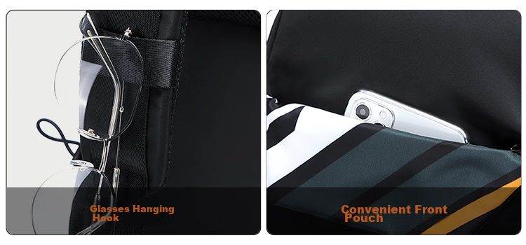 GOLF Chest Bag for Men, Contrasting Color Shoulder Crossbody Bag, Casual Phone And IPad Bag, Multi-Compartment Sports Small Backpack, Running Pack 11