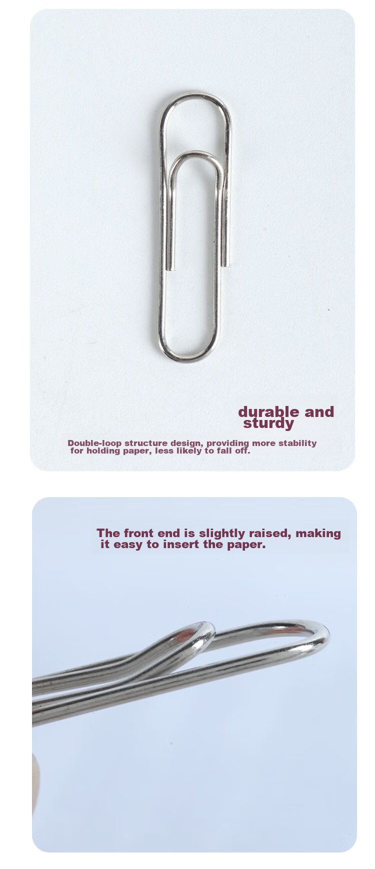 TANGO Office Paper Clips #3, 29mm Nickel-Plated Metal Rust-Resistant Retractable Clips, Candy Jar Packaging, 200 Pieces, Office Supplies 3