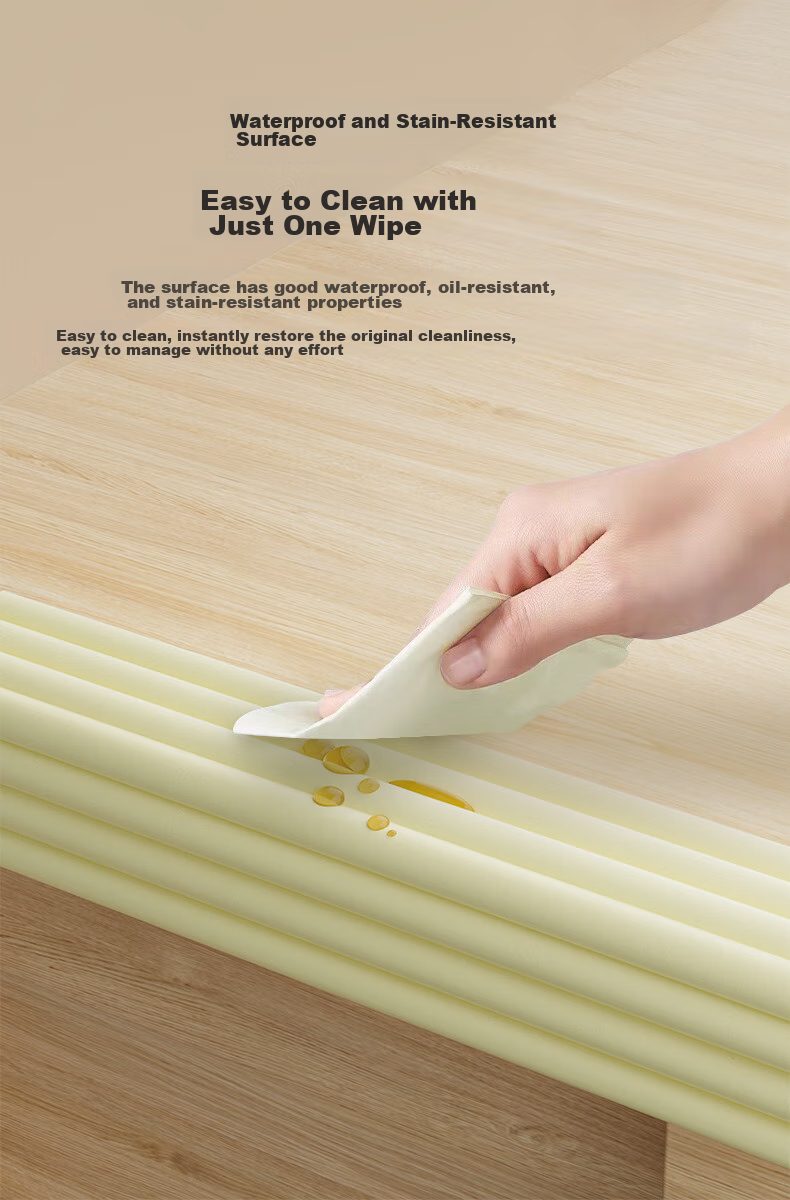 BEIDELI Multifunctional Baby Safety Edge Guards, Infant Wall Corner Protectors, No-Adhesive Wide And Thick W-Shaped Gray 4 Meters 8