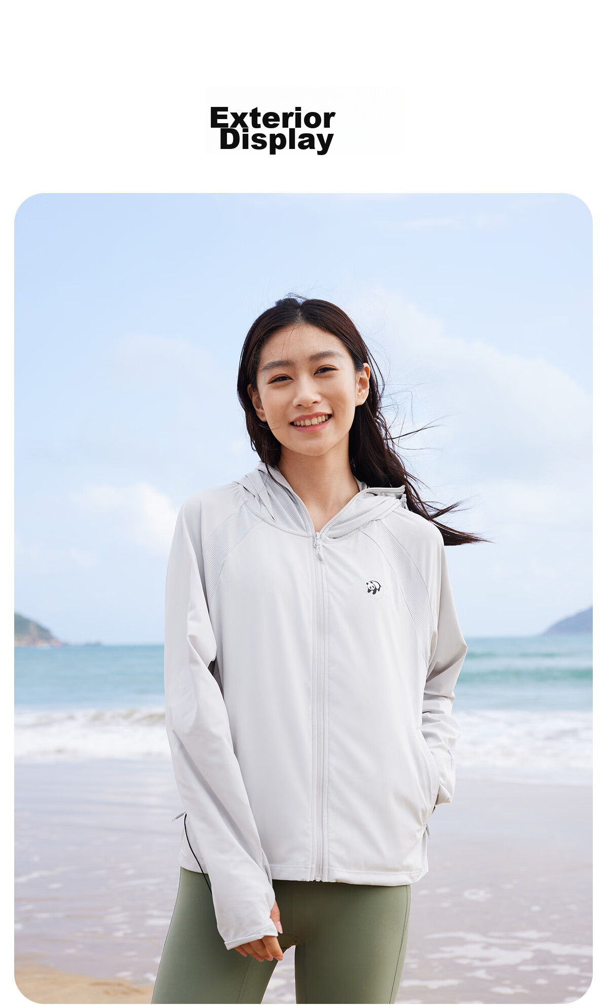 CAMEL [Panda Collaboration], Cool White Outdoor Sun Protection Clothing for Men And Women, UV-Resistant Ice-Cool Sun Protection Garment 19