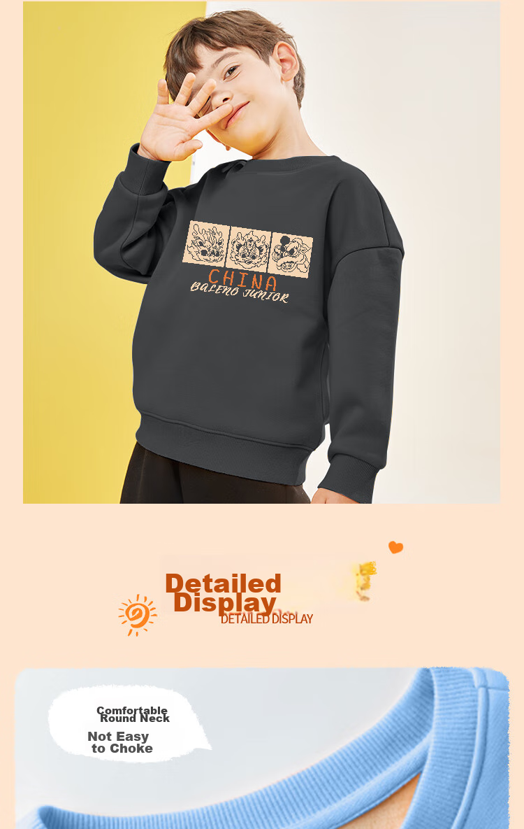 Baleno Boys' Fleece-Lined Sweatshirt, Winter Wear for Older Children, Warm Pullover Jacket, Children's Thick Casual Outerwear for Winter 15