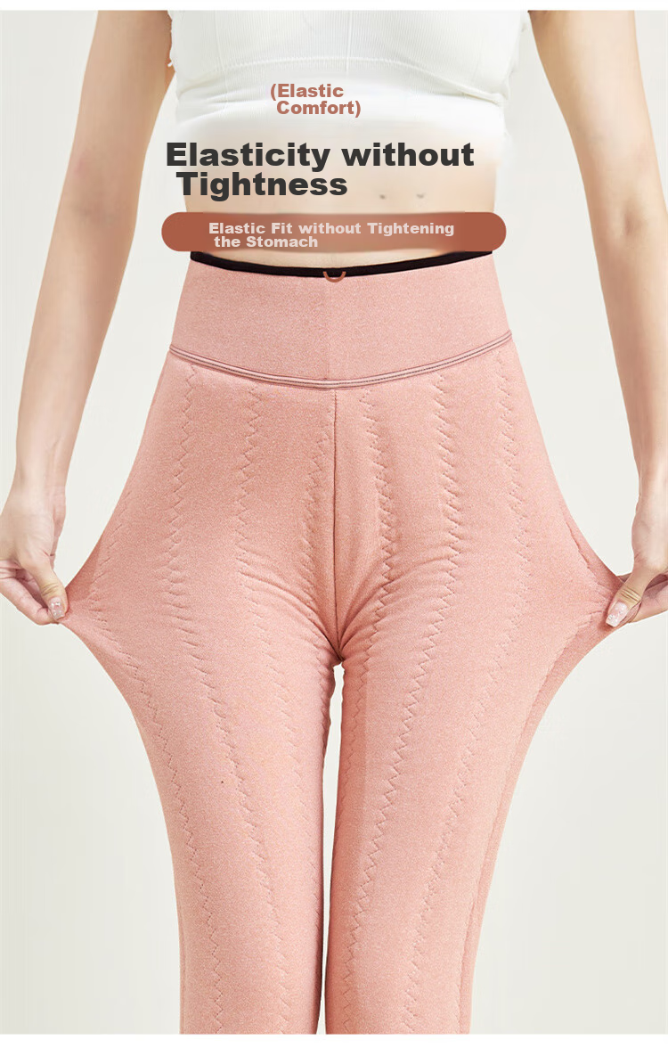LangSha [Fall New Arrival] Silk Thermal Pants for Women, Winter Outer Wear, Fleece-Lined, Thickened Base Layer Pants, Plus Size, Extra Thick Cotton Pants 9