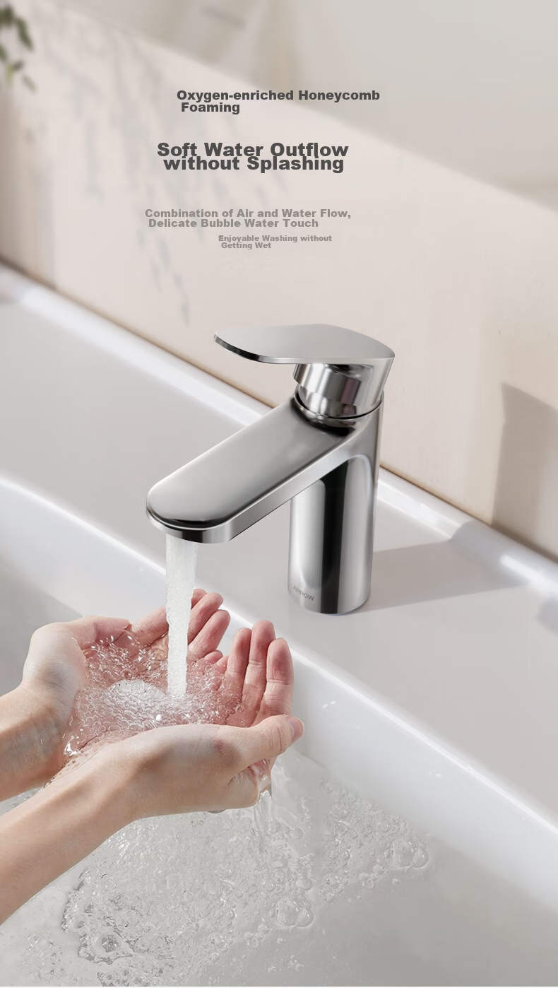 ARROW Bathroom Basin Faucet Cold and Hot Water Mixer AE41108MSS 7