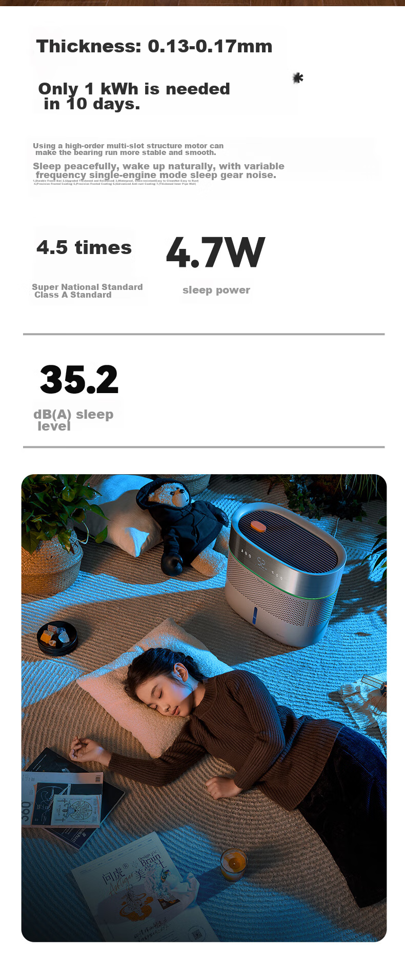 YADU Dual-Engine Mist-Free Humidifier for Bedroom, Home, Office, Mother And Baby Use, 1010ml Air Purification Large Capacity Humidifier SZ750-TJK800(Hi)Pro (HarmonyOS Compatible) 14
