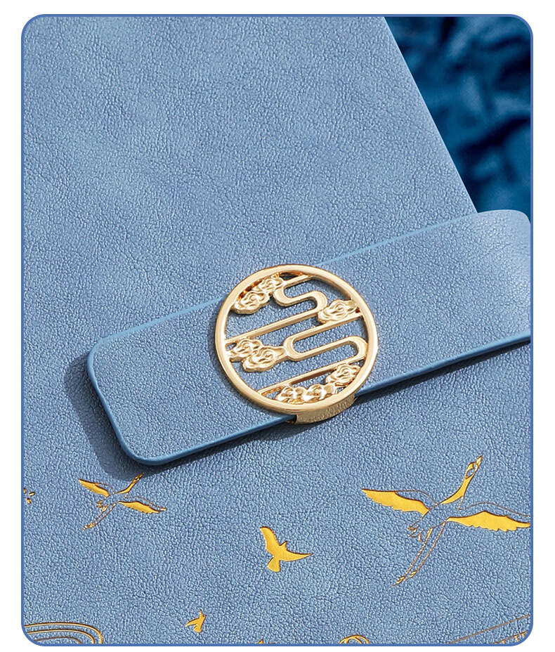 Faramon Stamping Travel Scrapbook Loose-leaf Travel Collection Notebook Souvenir Stamp Album Journal Blank Blue for Nanjing Beijing Museum Zoo Forbidden City Chongqing Check-in Spots 16