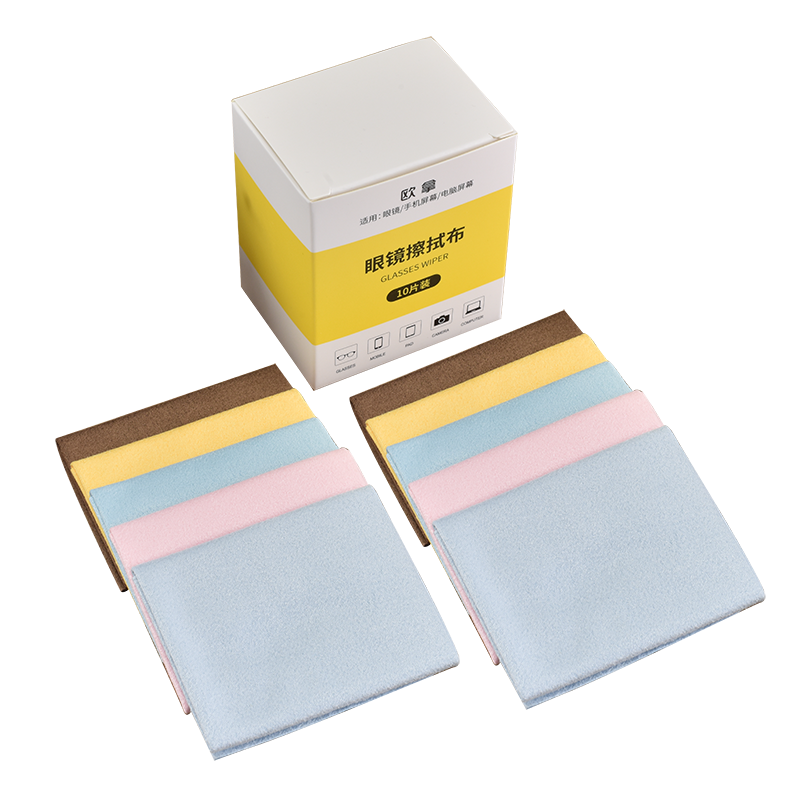 Ouna Eyeglass Cleaning Cloth, Suede Lens Cleaning Cloth, Helmet Lens Wiping Cloth, Eyeglass Cloth - 5-Pack