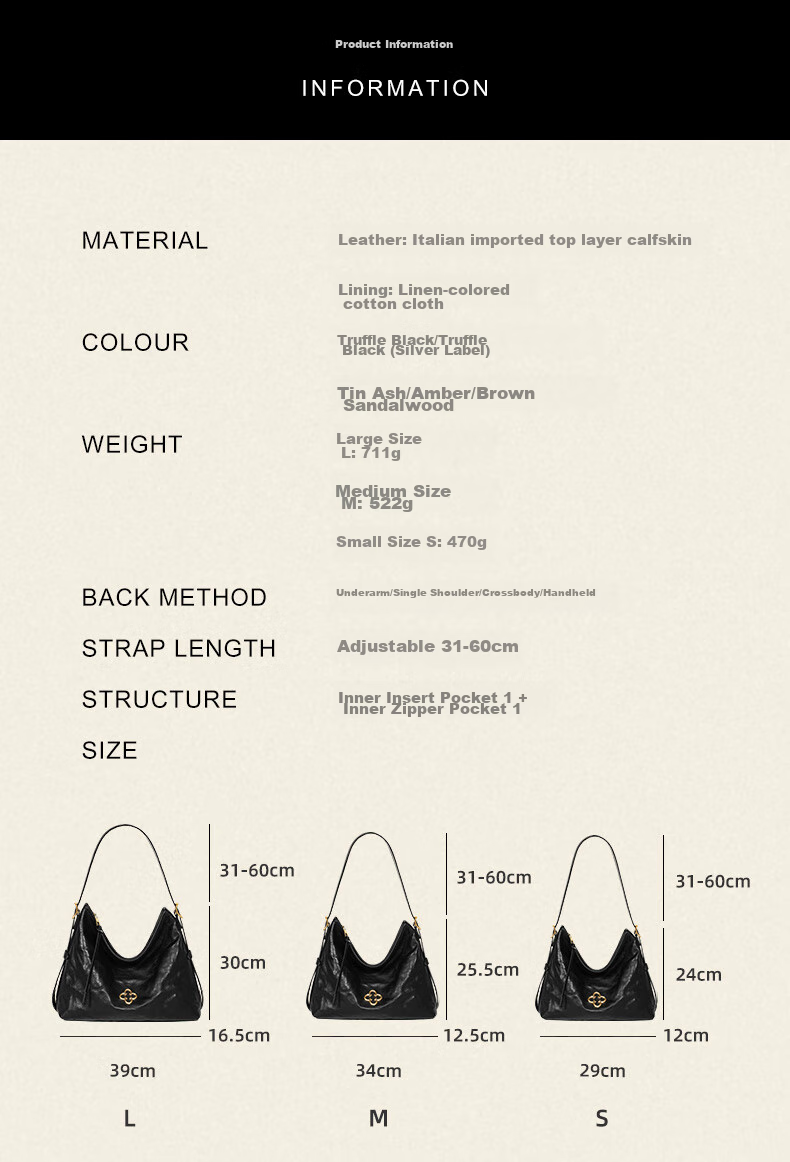 CASSILE [Celebrity Style] Cassile Tote Bag for Women, Vegetable-Tanned Leather Light Luxury Crossbody Hobo Bag, Birthday Gift 3