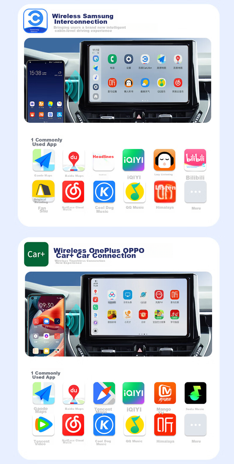 JunYong Baidu Wireless CarLife Compatible with Xiaomi Honor OPPO Samsung VIVO In-Car Connectivity Box [M6 Pro] 10