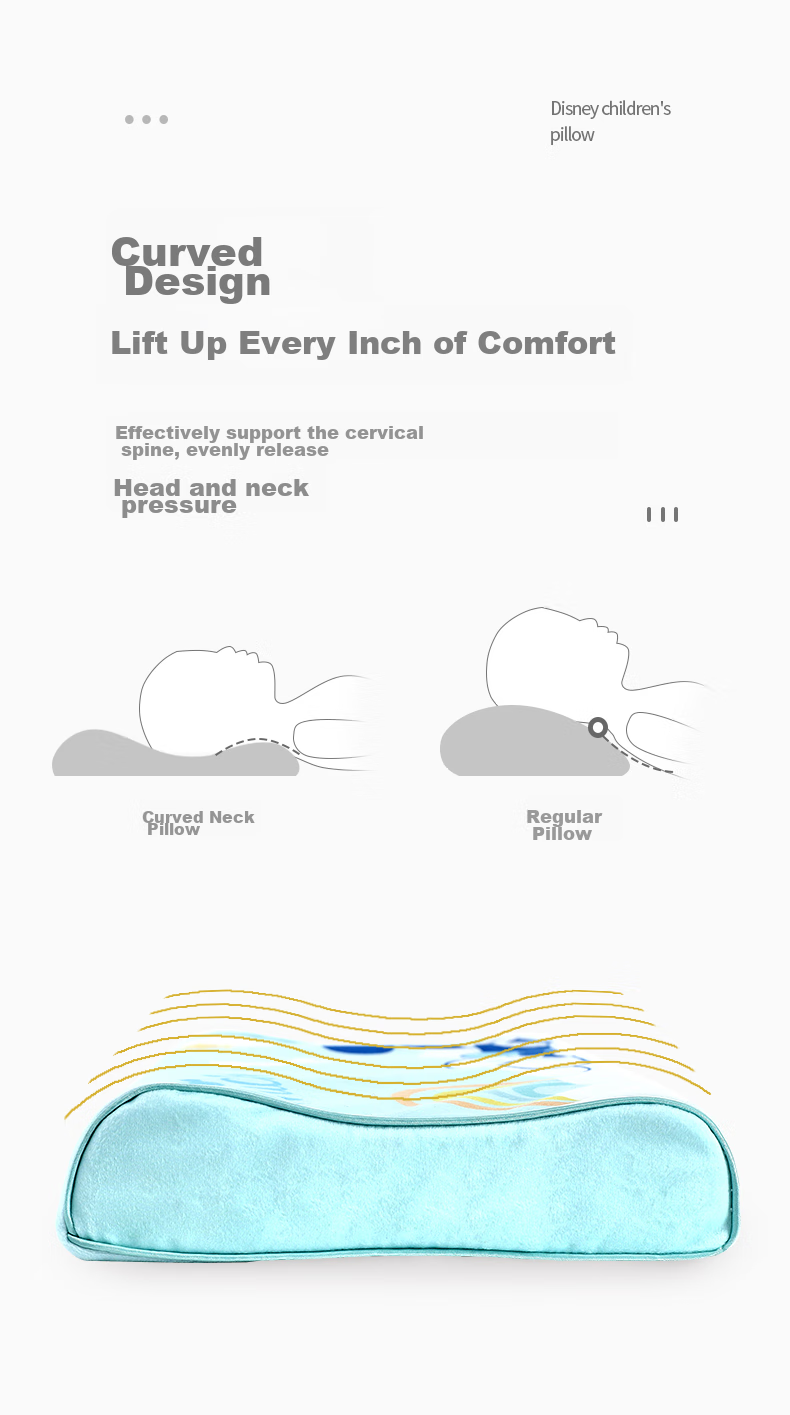 Disney Baby Pillow, Summer Sweat-Absorbing Breathable Ice Silk Cool Pillow for 0 to 6 Months And Older Children, Cloud-Shaped Pillow 4