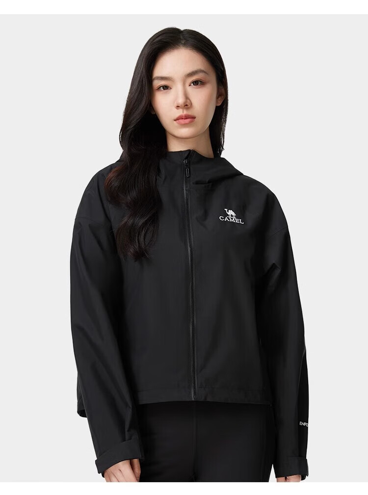 CAMEL Women's Single-Layer Windproof And Waterproof Outdoor Hardshell Jacket, Spring And Summer New Style Short Coat 17