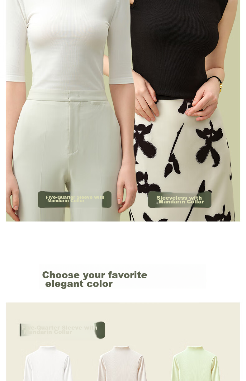 MONTAGUT Modal Cotton Turtleneck Base Layer for Women, Slim Fit Fashionable Short-Sleeve Thin Undershirt with Elbow-Length Sleeves 18