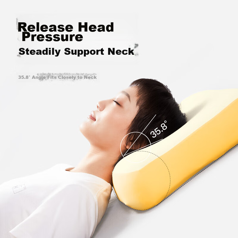 Let's Sleep Silicone Toast Pillow for Adults, Mother And Baby Class A, Cervical Spine Memory Pillow, Slow Rebound High Breathable Nipple-Level Material