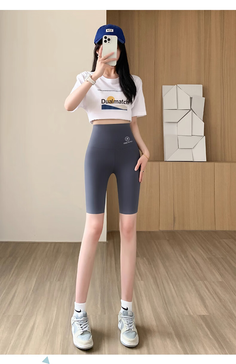 LangSha Shark Leggings for Women, Tummy Control And Butt-Lifting, Summer Anti-Exposure Sports Cycling Yoga Pants, Slim-Fit Leggings for Weight Loss 20