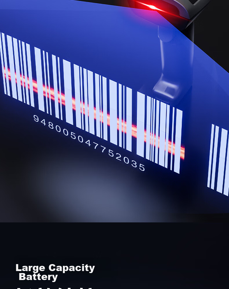 Deli Barcode Scanner, Wireless Barcode Scanning Gun, Pharmaceutical Traceability Logistics Express Delivery Medical Insurance Scanning Product Inventory Spare Parts Warehouse Barcode Scanning QR Code 14881S Black 12