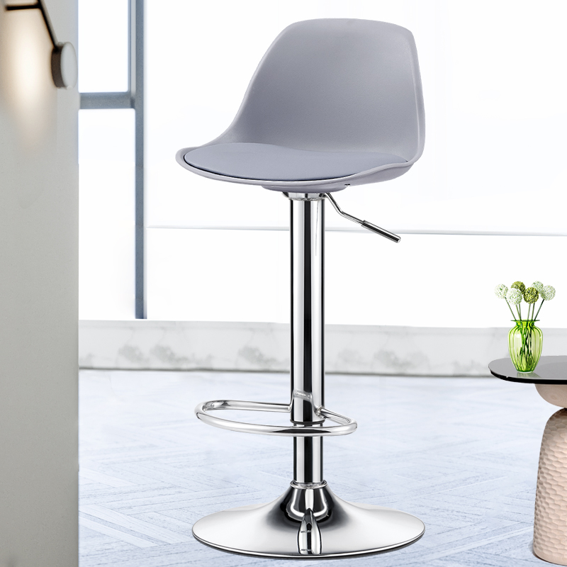 Huakaizhixing Bar Stool, High Chair, High Stool, Adjustable Height Bar Stool with Backrest, Home Chair, Large Base, BY520