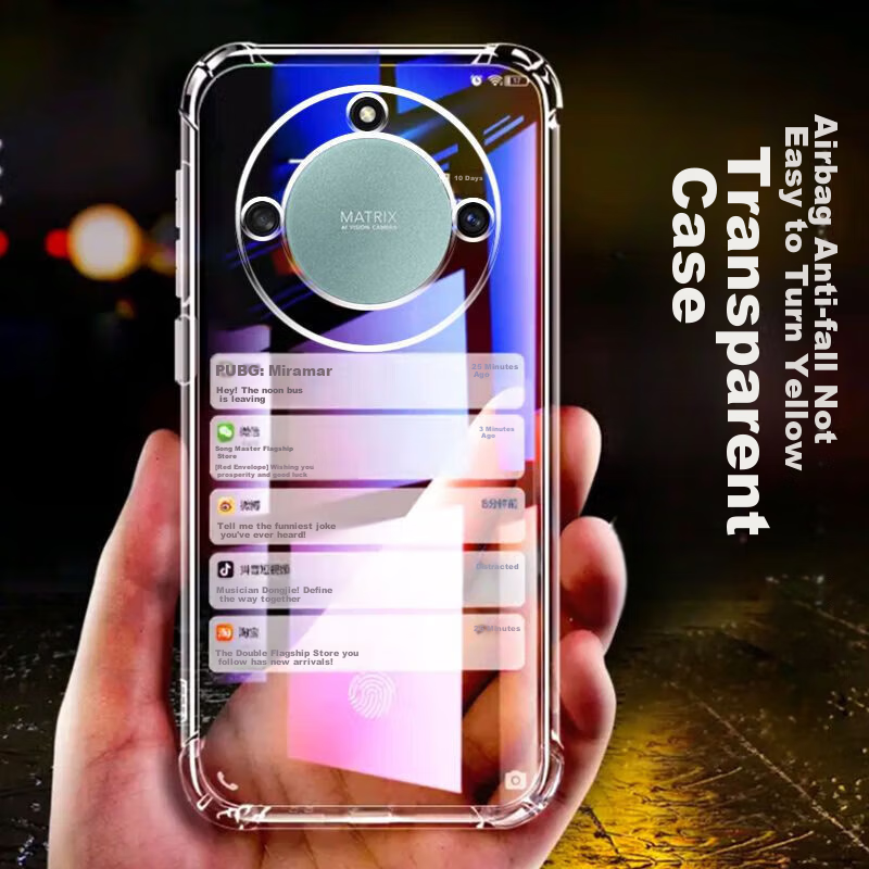 Чехол для телефона Kelleia для Honor X40, противоударный TPU с воздушной подушкой, прозрачный, 6.78 дюйма