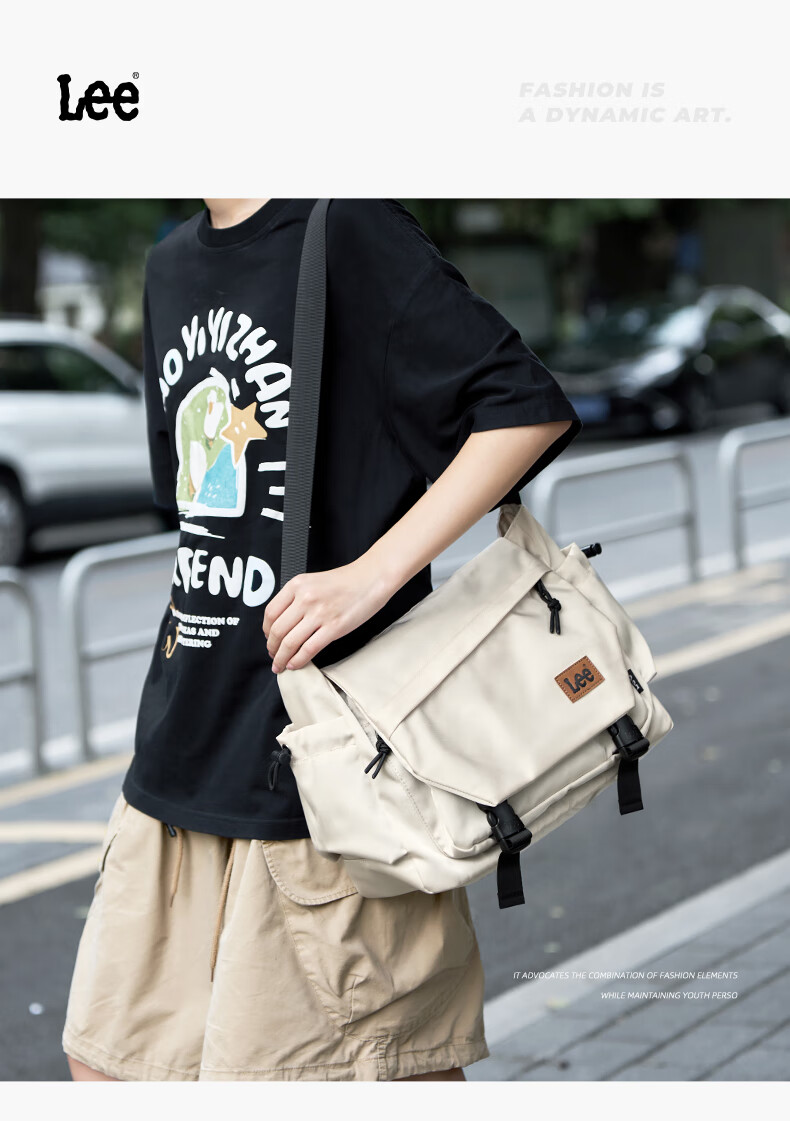 Lee Men's Crossbody Bag, New Large Capacity Shoulder Bag for Women, Casual Lightweight Messenger Bag, Commuter Bag for Going Out 9