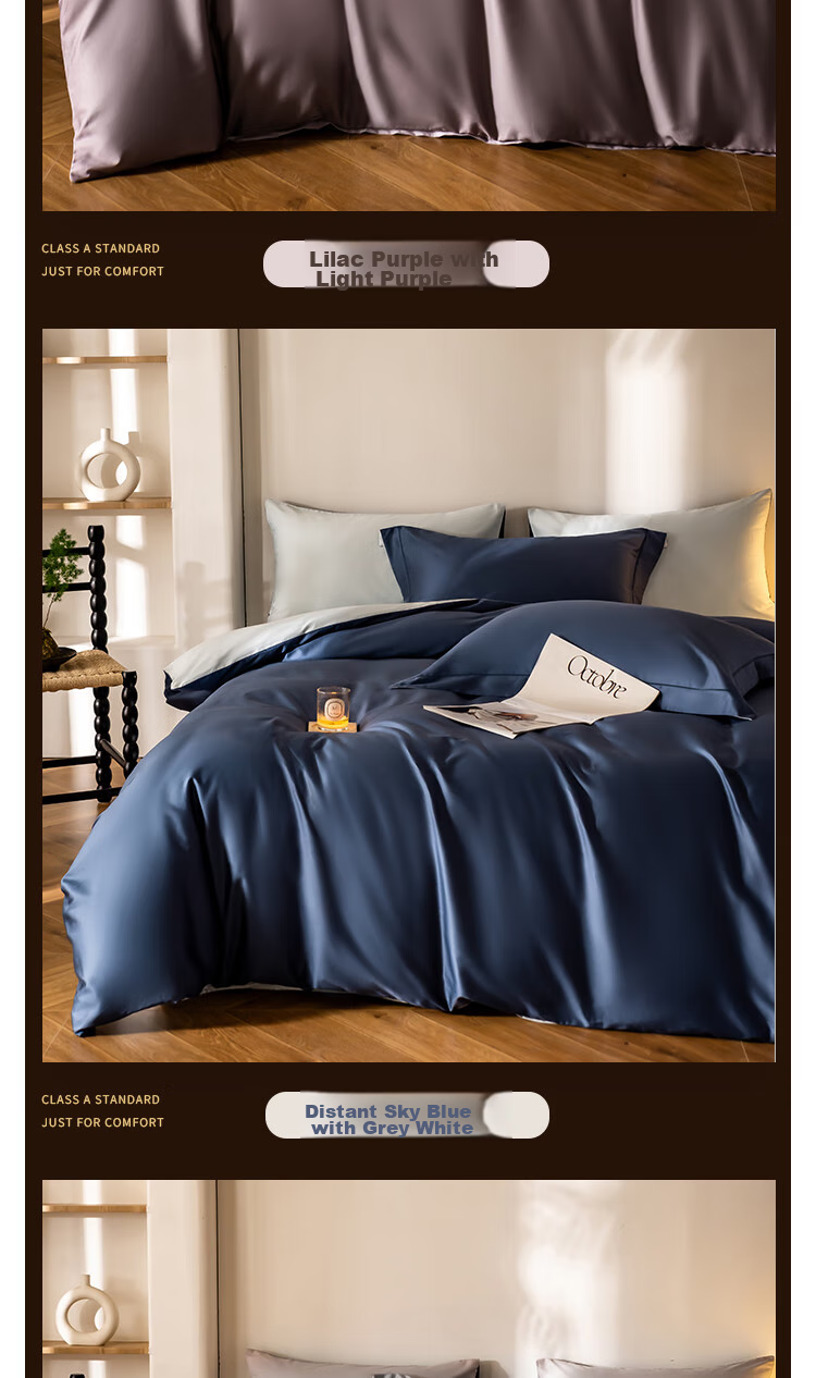 JIEBO 100-Piece Pure Cotton Bedding Set, Class A Long-Staple Cotton High-End Luxury Bedding Set with Duvet Cover, for 2.0/2.2 Meter Beds, Duvet Cover Size 220×240cm 9