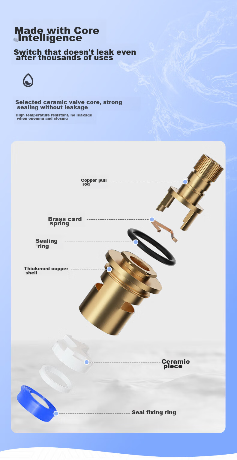 BSITN Basin Faucet, Stainless Steel Cold Water Tap, 7-Shaped Bathroom Cabinet Faucet, B069 5