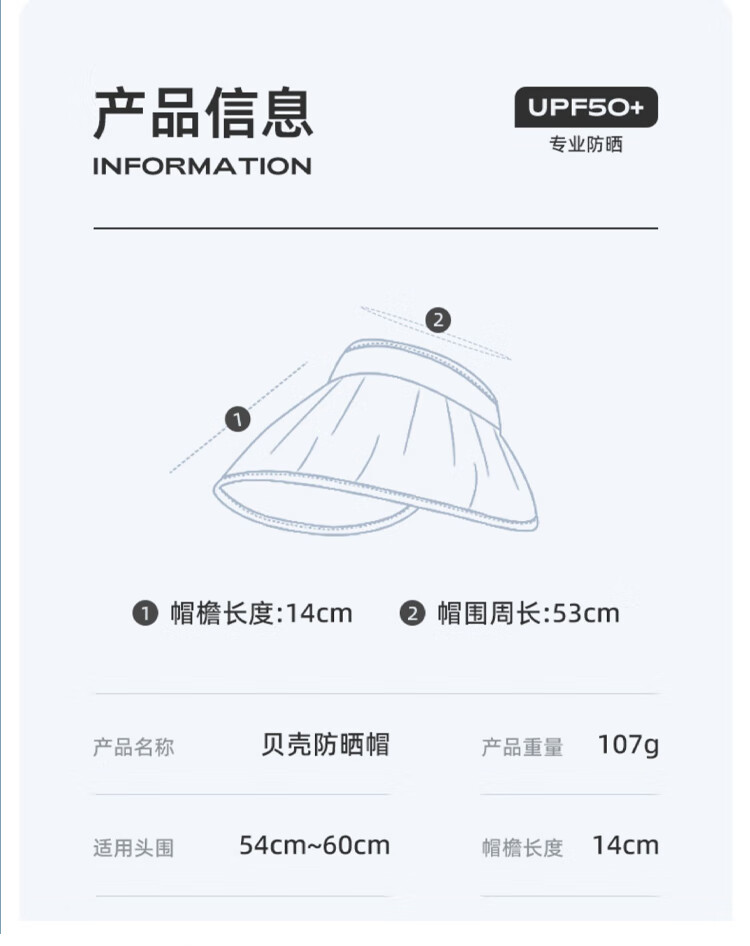 YUZHAOLIN Sun Protection Hat for Women, Summer Visor Sun Hat, UV-Resistant Face-Covering Wide-Brim Shell Hat, Dark Night Black 11