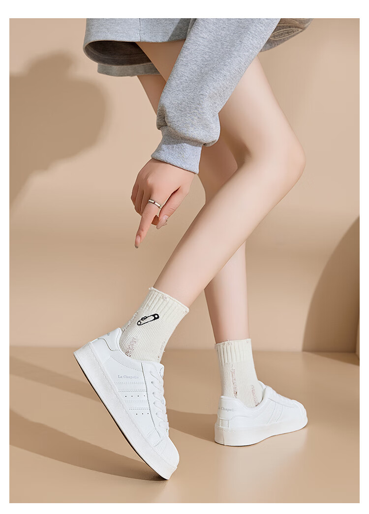 La Chapelle Women's Sneakers, Versatile Soft-Soled Casual Shoes, New Style Sports White Shoes for Women - A080BR, Blue, Size 39 5