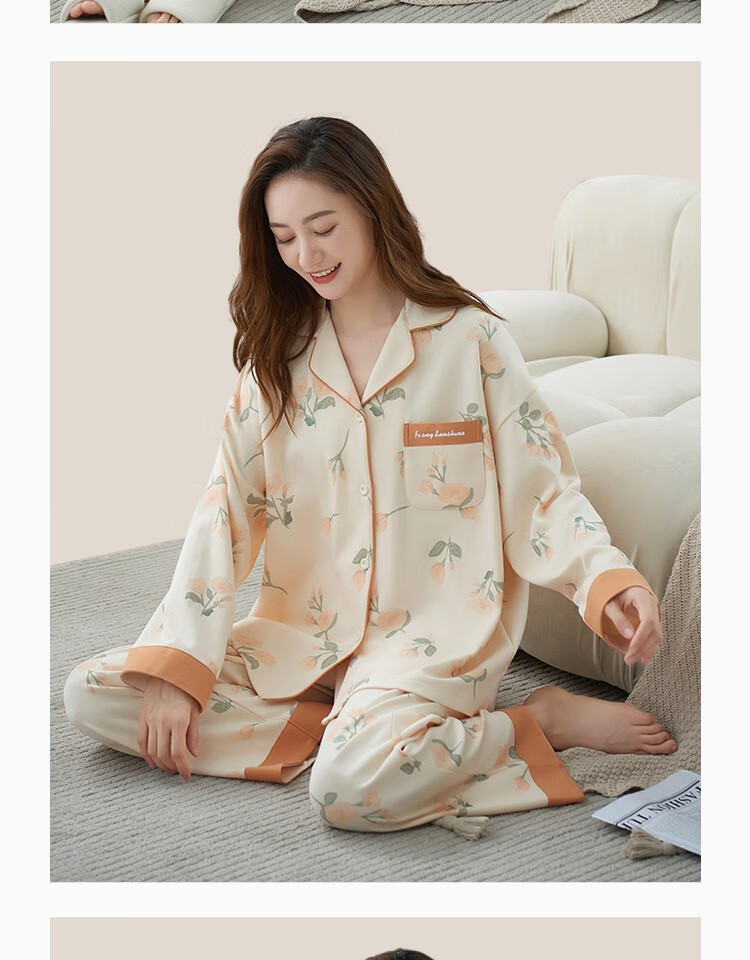 JOYNCLEON Maternity Pajamas, Soft And Breathable for Spring And Summer, Nursing Wear for Pregnant Women, Postpartum Loungewear, XL Jyz62756 19