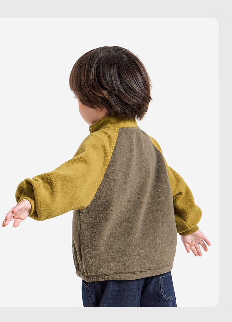 Ciciibear Baby Sweatshirt, Double-Sided Fleece, Spring And Autumn 2024 New Style, Children's Long-Sleeve Inner Pullover, Boys' Winter Wear 9