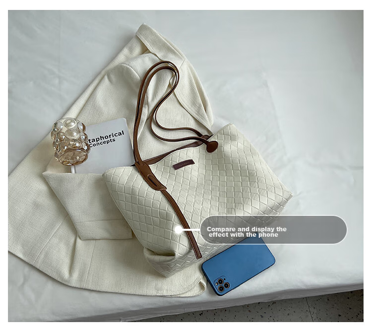 YUYULA Leather Handbag, Women's Tote Bag, Large Capacity, Handheld And Shoulder Strap, Brand Name, Birthday Gift for Wife, Valentine's Day Present for Girlfriend 6
