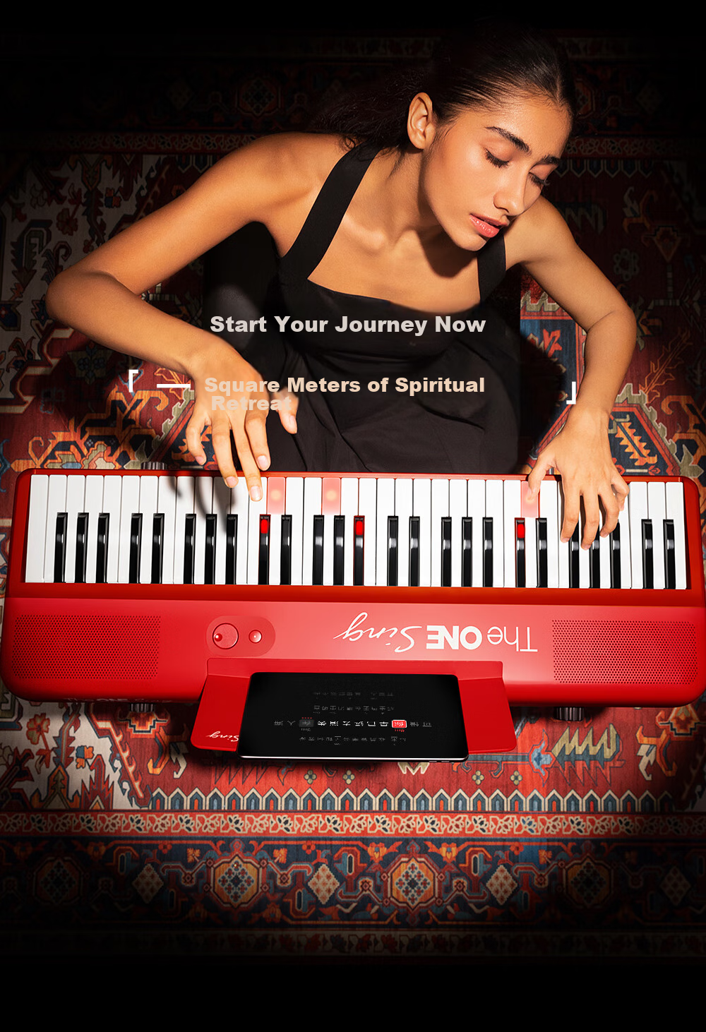 The ONE Langlang Endorsed Sing Automatic Gear Intelligent Piano for Beginners, Electronic Keyboard, Portable Piano, White 4