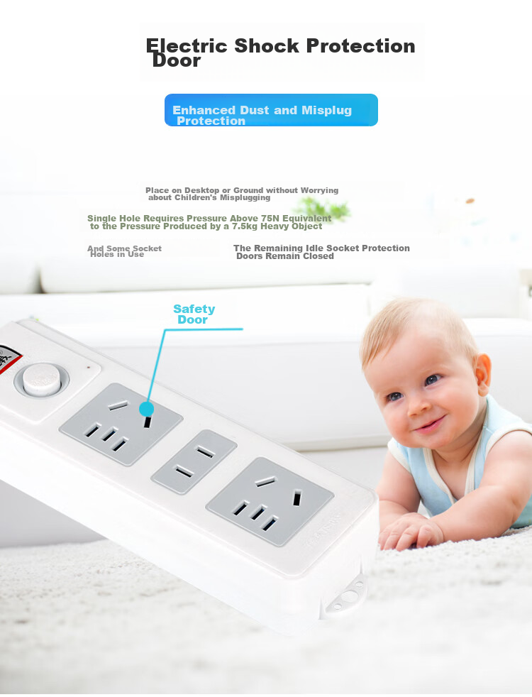 Zidantou TS-009w Six-Outlet Master Control Wireless Socket Power Strip (Power Cord And Plug Not Included) 5