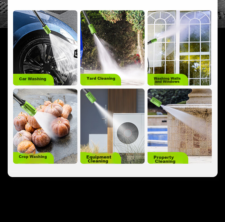 LUTIAN High-Pressure Car Washer, Garden Cleaning, Household Car Washing Water Gun, High-Power Cleaning Machine Spray Gun, Floor Washing Guardian D6B 8