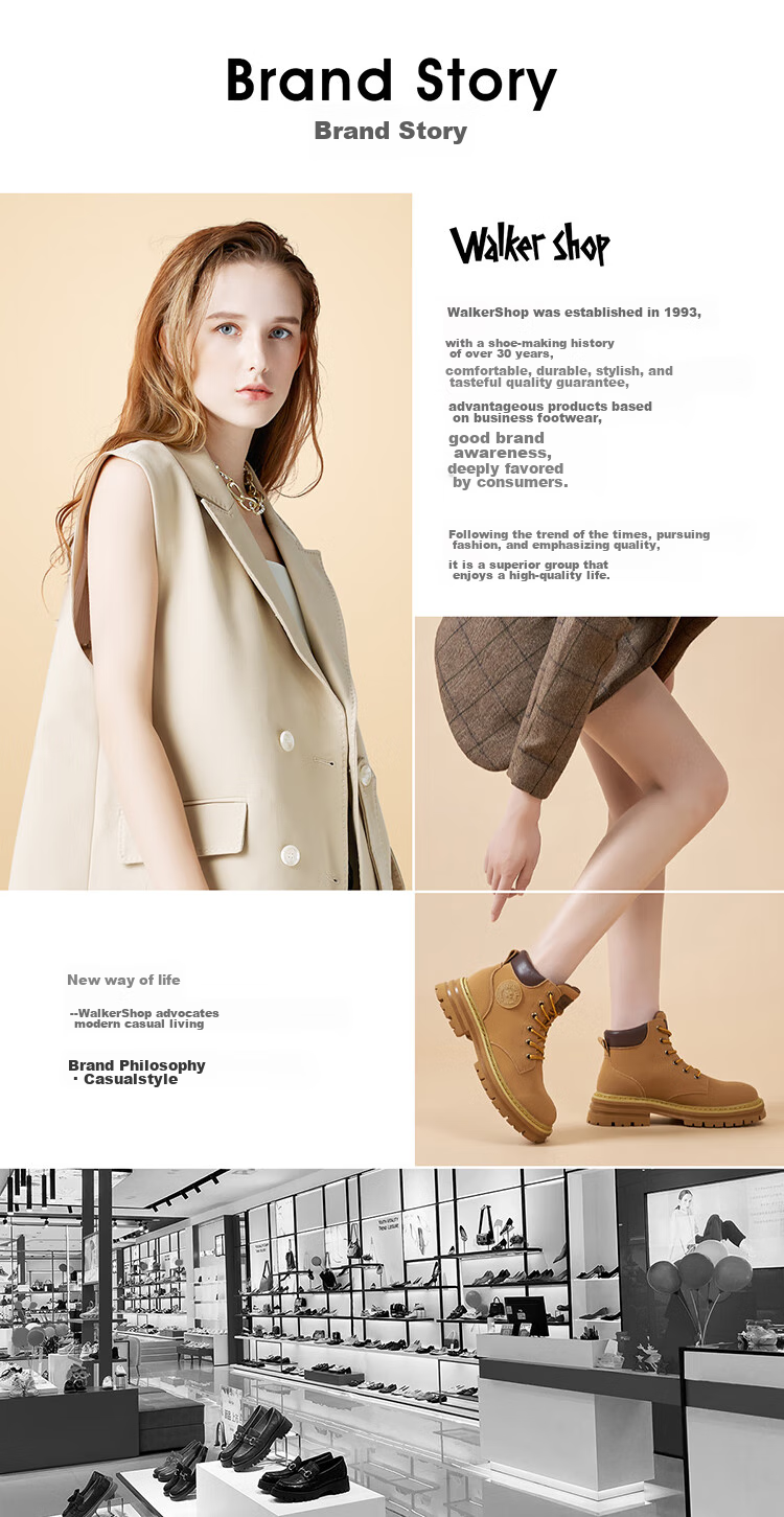 Walker Shop Aokasuo Casual Shoes for Women, Single Shoes, Soft-Soled Loafers for Office, Slip-On Flat Loafers for Women C131016 22