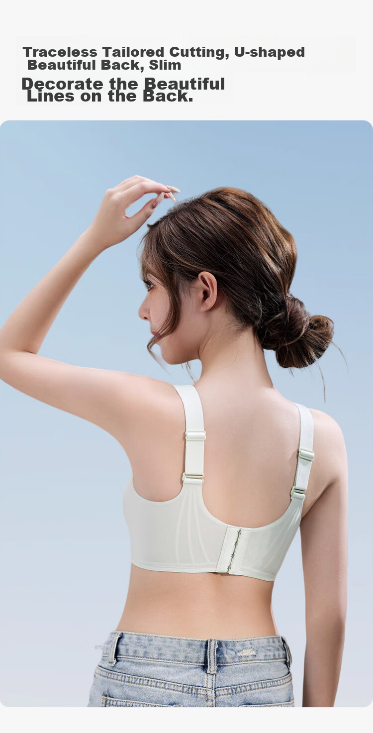 XUEXIMAN Women's Ice Silk Seamless Bra, Thin Summer Style, Wireless, Push-Up, Anti-Sagging, Sexy Brassiere, Foundation Liquid Skin Color 16