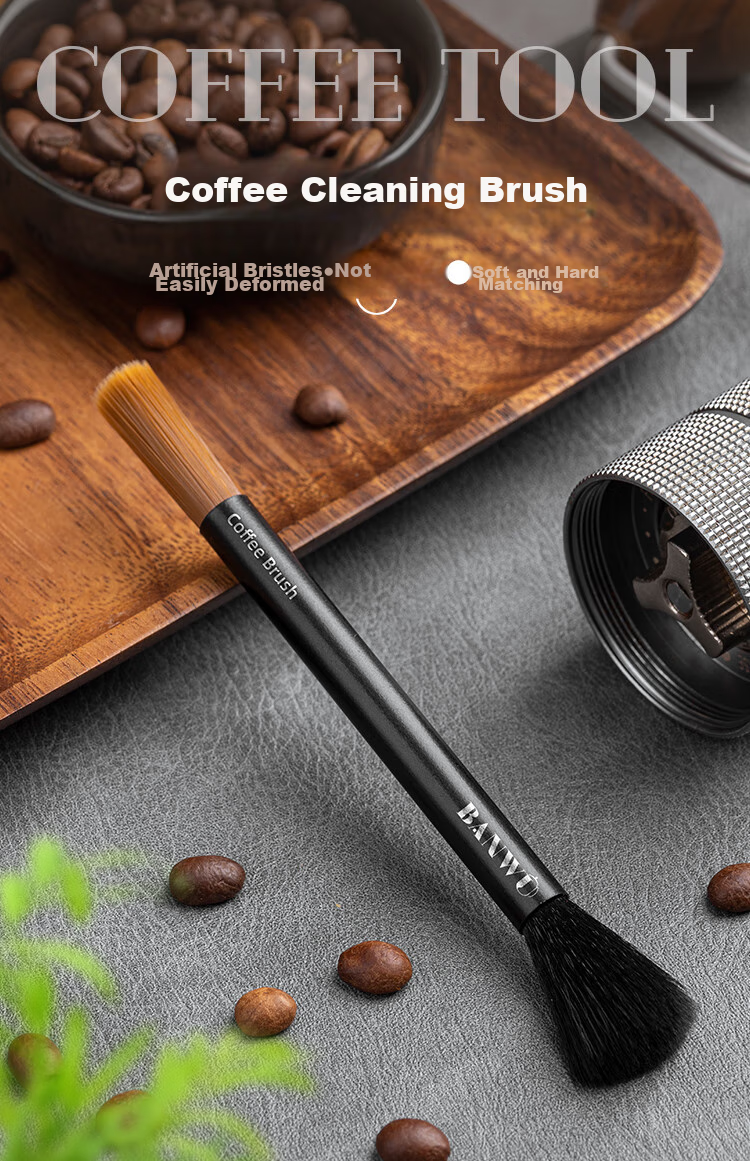 Banwushenghuo Coffee Brush, Coffee Machine Cleaning Brush, Coffee Grinder Cleaning Brush, Coffee Powder Sweeping Brush, Cleaning Brush, Washing Brush, Coffee Accessories 1