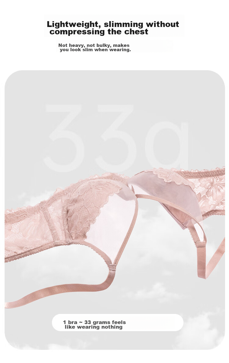 Ordifen 26 New Style Bra, Minimizing for Large Breasts, Full Coverage, Ultra-Thin, Low-Collar, Brassiere Set, Plus Size Women's Bra XB3314 7