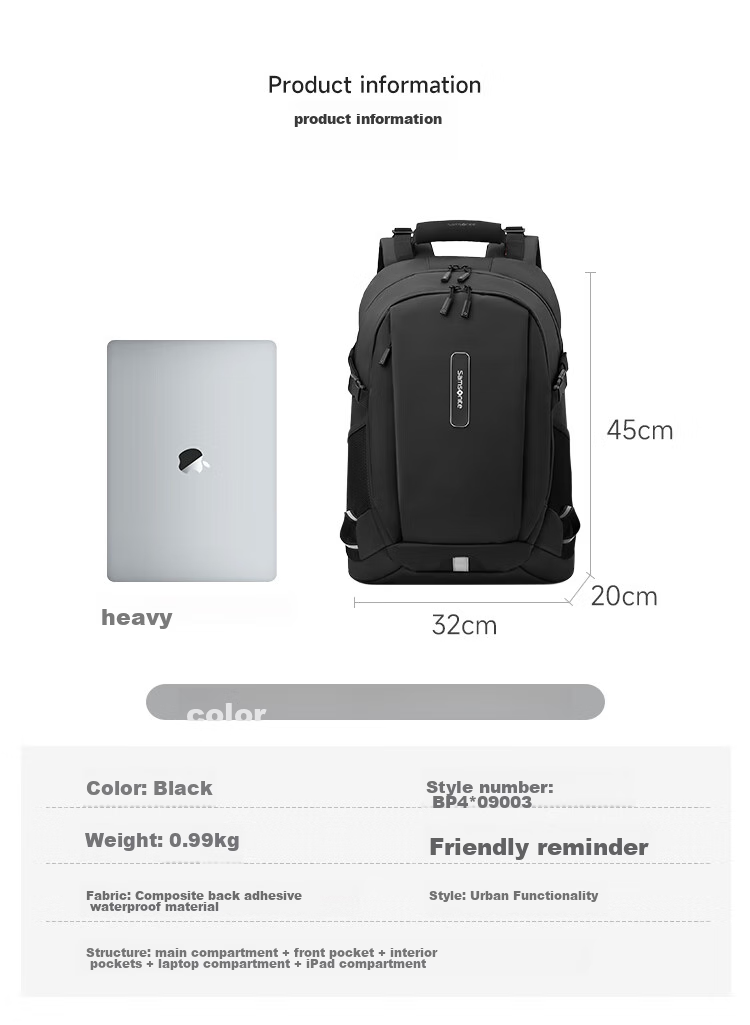 Xinxiuli Backpack Laptop Bag for Men, Outdoor Waterproof Travel Bag, 15.6-Inch Huawei Notebook Backpack, Large Capacity 10