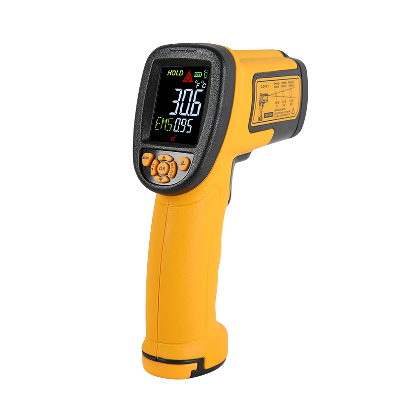 Xima High-Temperature Industrial Temperature Gun -50 to 1180°C High-Precision Infrared Thermometer Object Temperature Meter AS872A+