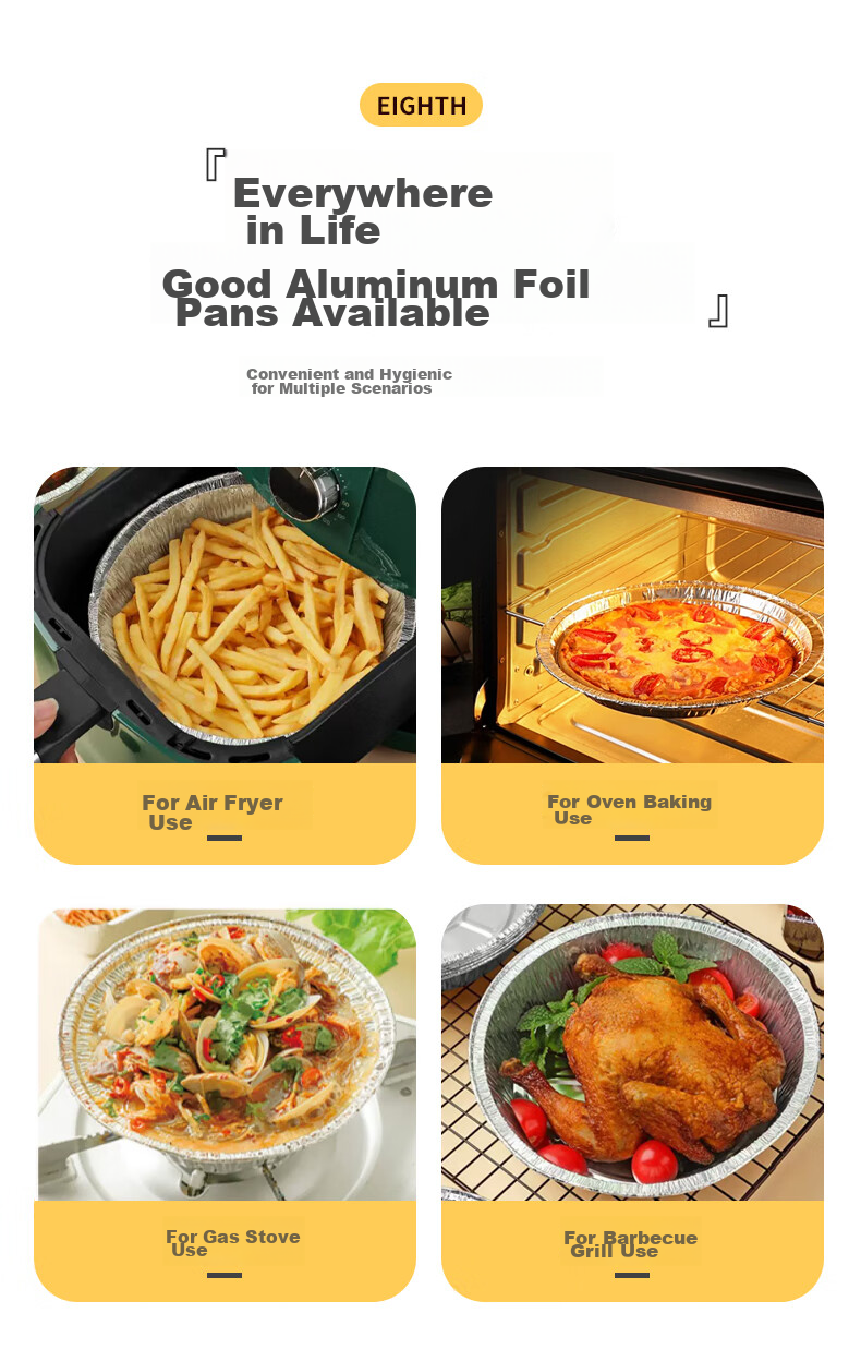 Babike Aluminum Foil Takeout Boxes, 2200ml*10 Pieces, Disposable Containers for Seafood, Crayfish, Camping, Barbecue, And Takeout Packaging 7