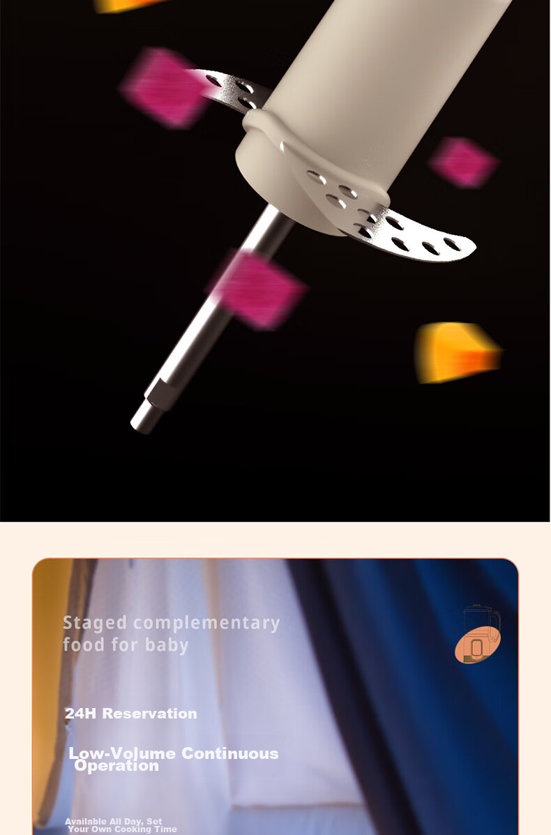 GUGE German [June - 2 Years] All-In Steaming, Cooking And Mixing Baby Food Processor with Stainless Steel Blades, Multifunctional Grinder And Crusher, Automatic Home Juicer And Food Processor GG658 21