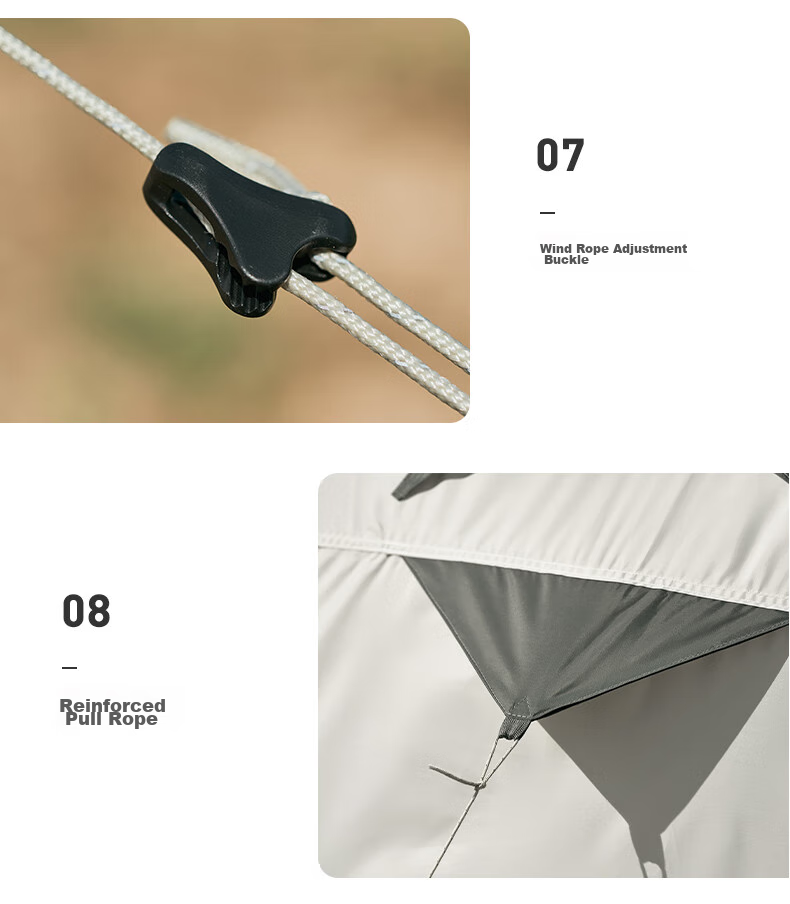 MOBIGARDEN Tent, Outdoor Camping with Snow Flap Three-Person Four-Season Tent Cold Mountain 3PLUS NXZQU61018, Dawn Mist White 17