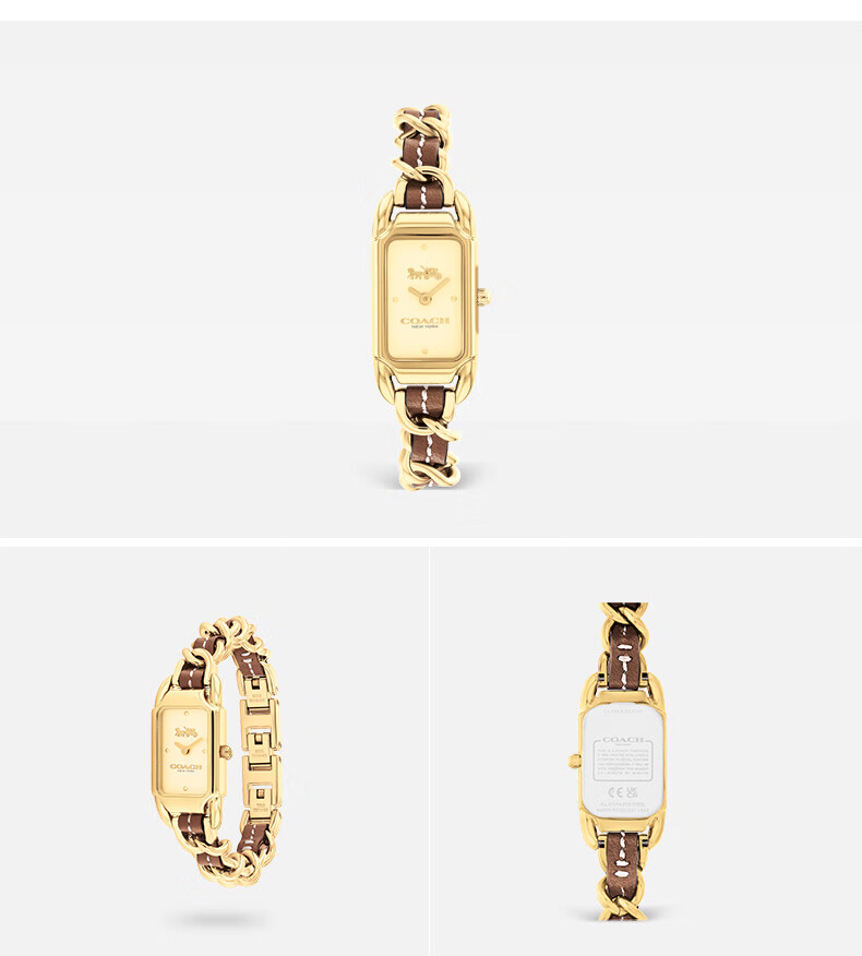 COACH CADIE Series Leather Strap Quartz Women's Watch 14504281, Khun Xue'er Style, Gift/giving 6