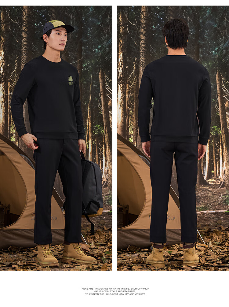 TOREAD Cotton Long-Sleeve T-Shirt for Men, Autumn And Winter Sports Comfortable Sweat-Absorbing Breathable Casual Versatile Sweatshirt TAJJCM91623 20