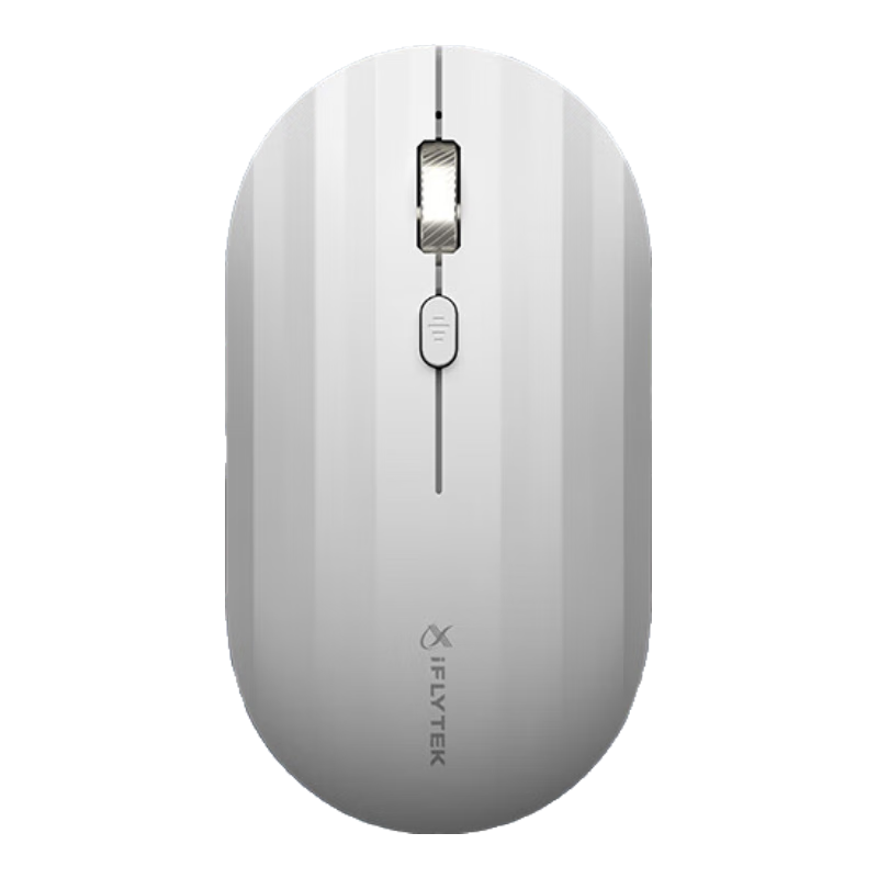 IFLYTEK Wireless Bluetooth Mouse M110, Office Mouse, Wireless Peripheral, Slim And Portable, Colorful And Compact, Quiet Buttons, Smart Voice Input Typing Translation, Bright Moon White