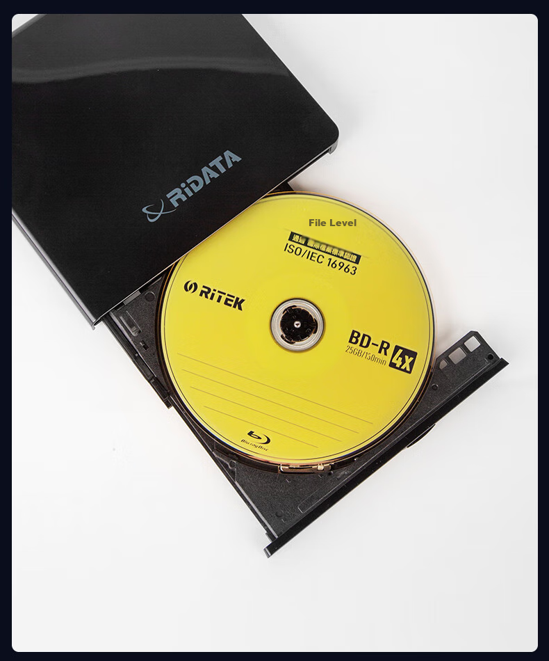 RITEK BD-R XL 200GB Recordable Blank Disc / Dual-Sided Recordable Blu-Ray Disc / High-Capacity Blu-Ray Disc, Single Disc in Box 12