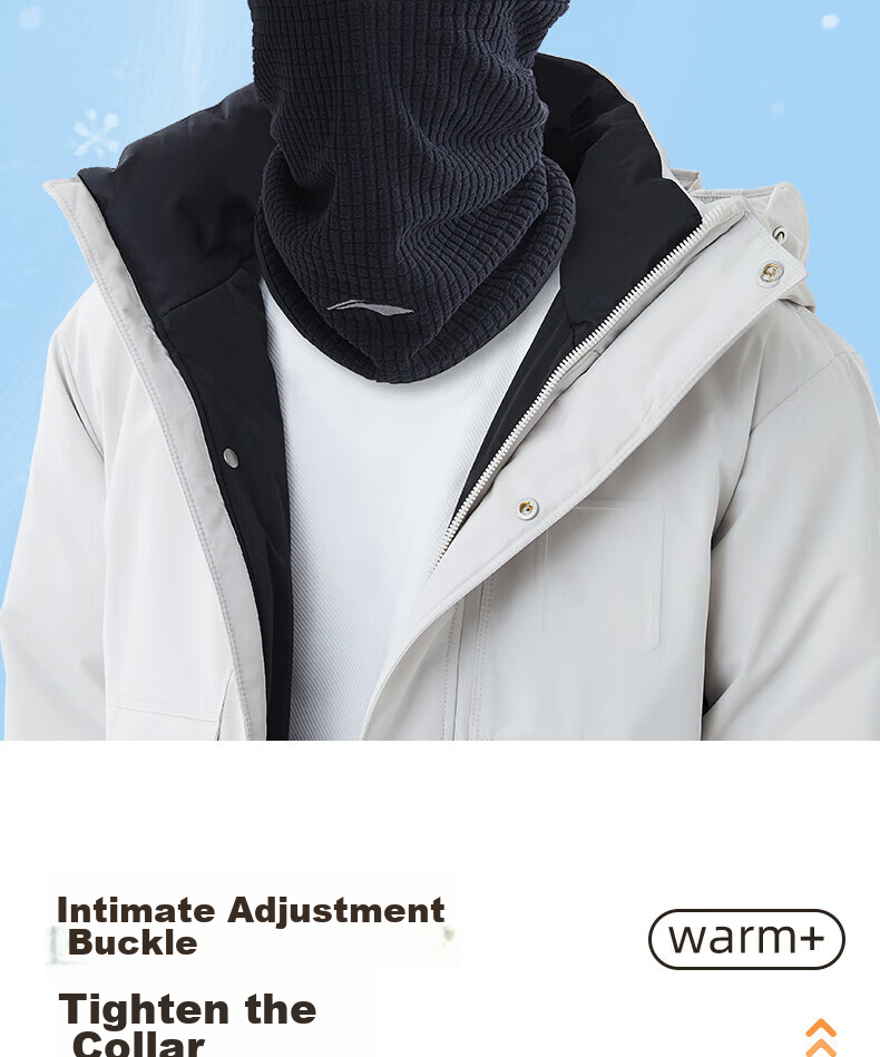 Li-Ning Ski Face Mask, Neck Gaiter, Warm Outdoor Windproof Hat for Men And Women, Autumn And Winter Head Cover, Neck Protection, Black And Gray 10