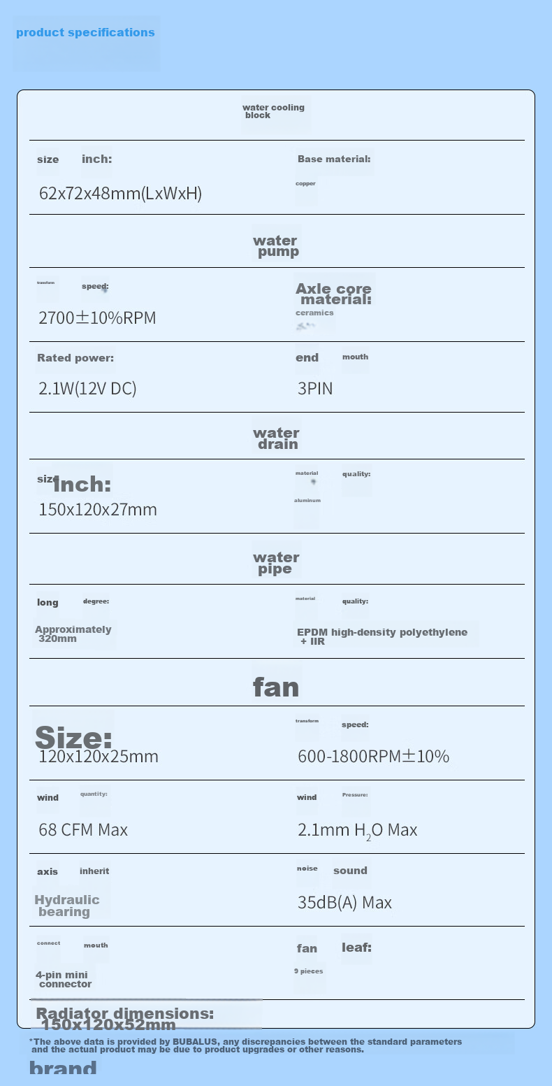 BUBALUS Lingshuang 120 White All-In CPU Water Cooler (Iris Mirror / Compatible with Intel LGA2011 / AMD / Multi-Platform / PWM Temperature Control / Computer Fan) 10